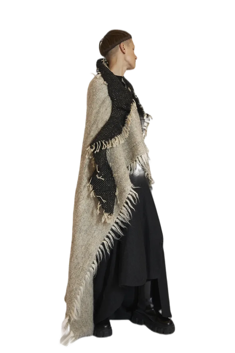 Cream Woven Blanket Wrap view 7