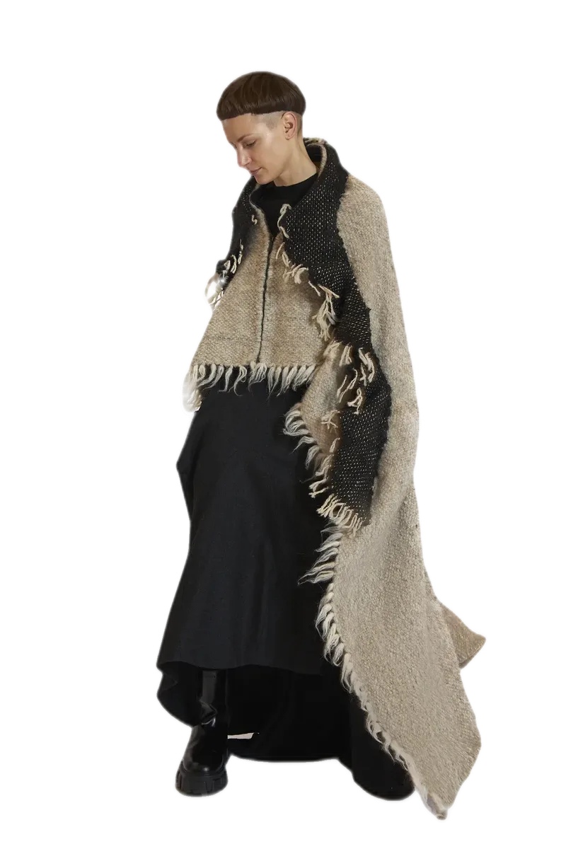 Cream Woven Blanket Wrap view 8