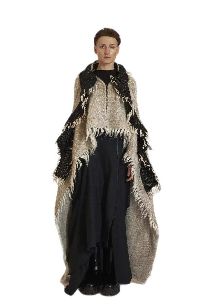 Cream Woven Blanket Wrap view 6