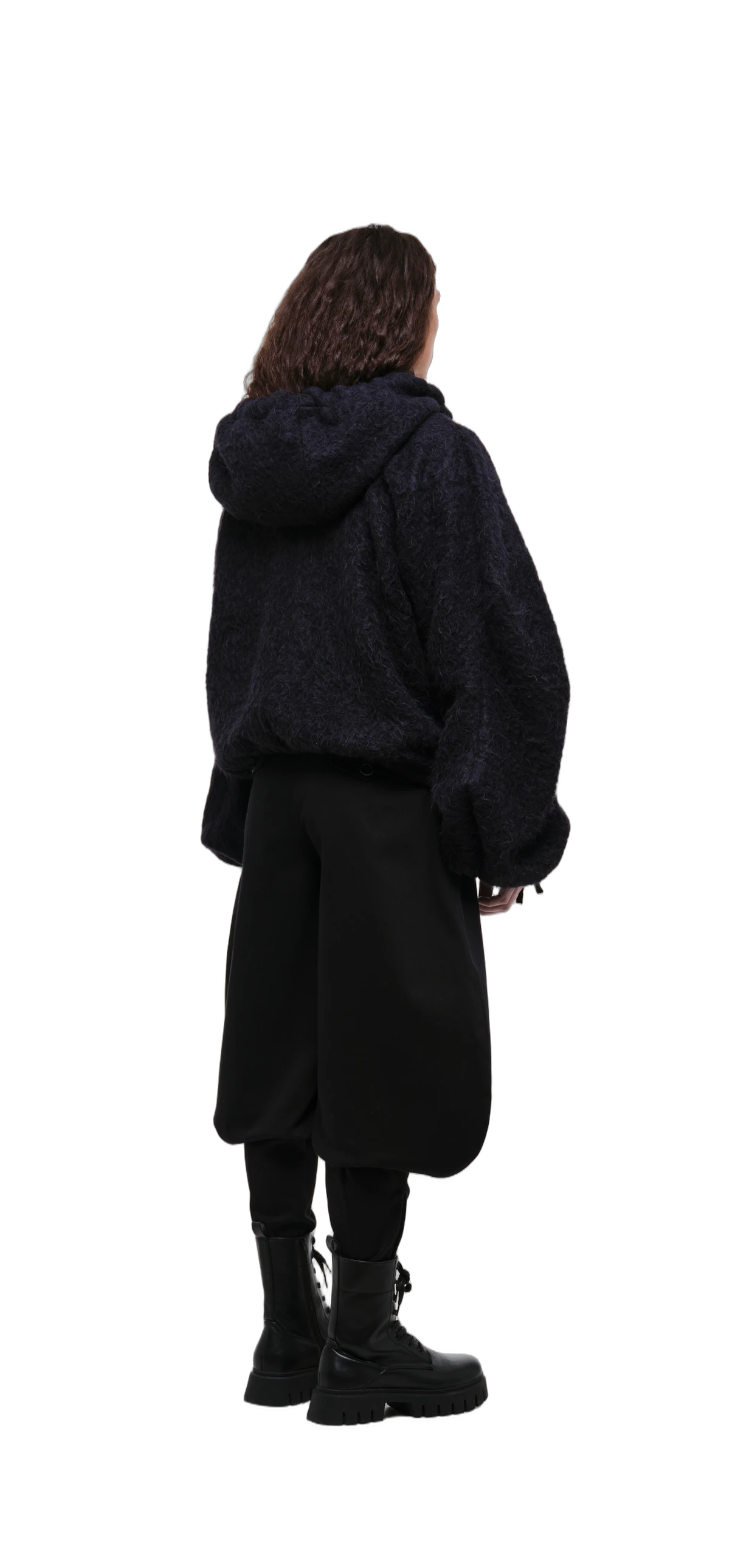 Fluffy Sculptural Zip-Up Hoodie view 5