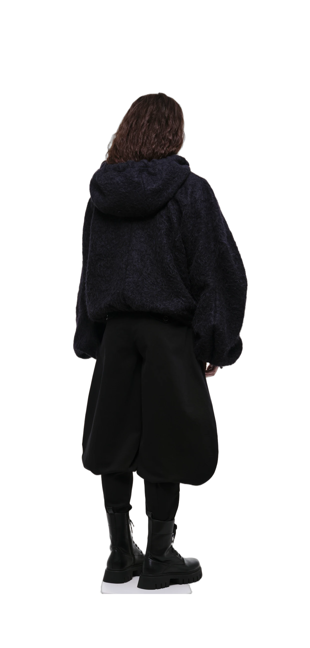 Fluffy Sculptural Zip-Up Hoodie view 6