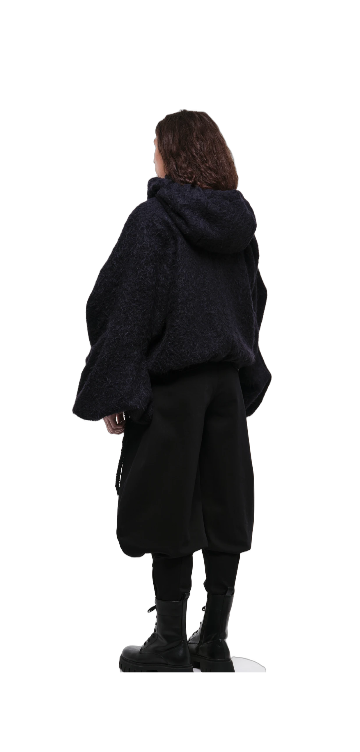 Fluffy Sculptural Zip-Up Hoodie view 8