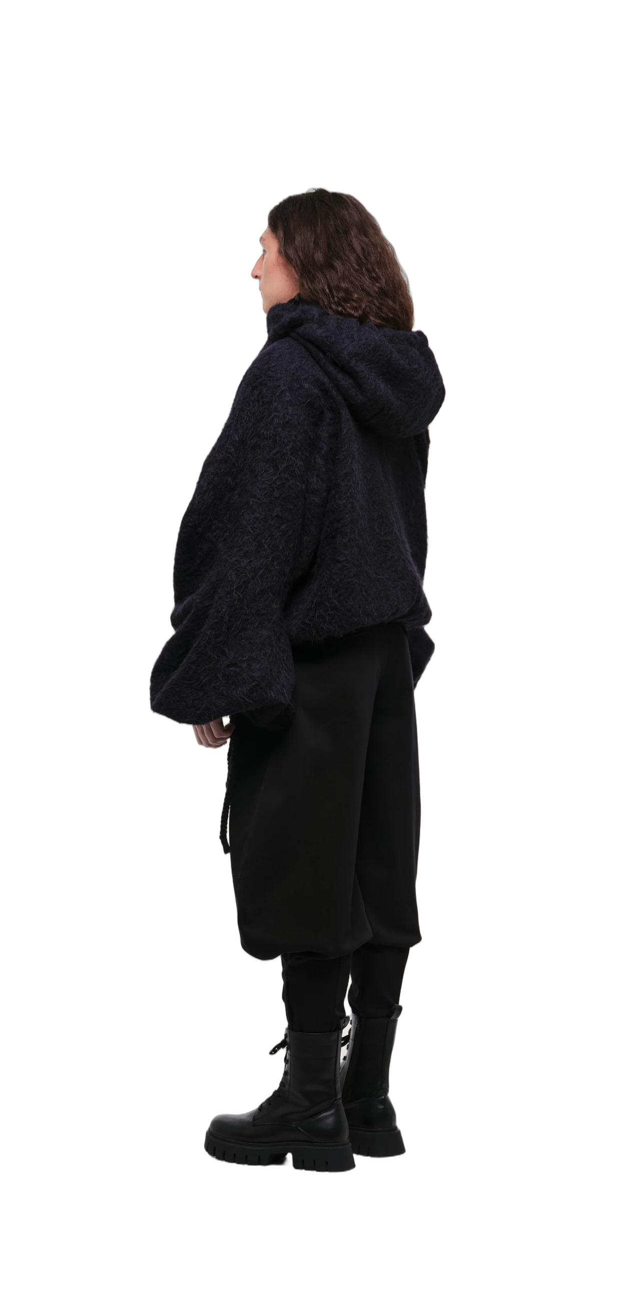Fluffy Sculptural Zip-Up Hoodie view 9