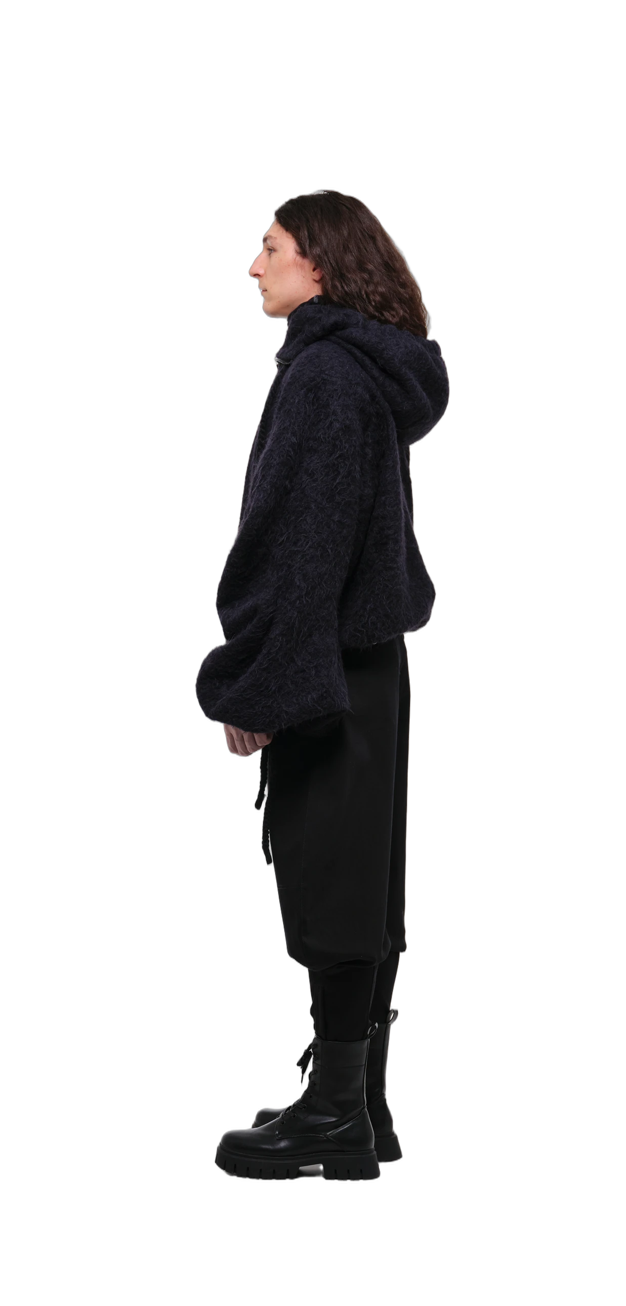 Fluffy Sculptural Zip-Up Hoodie view 10