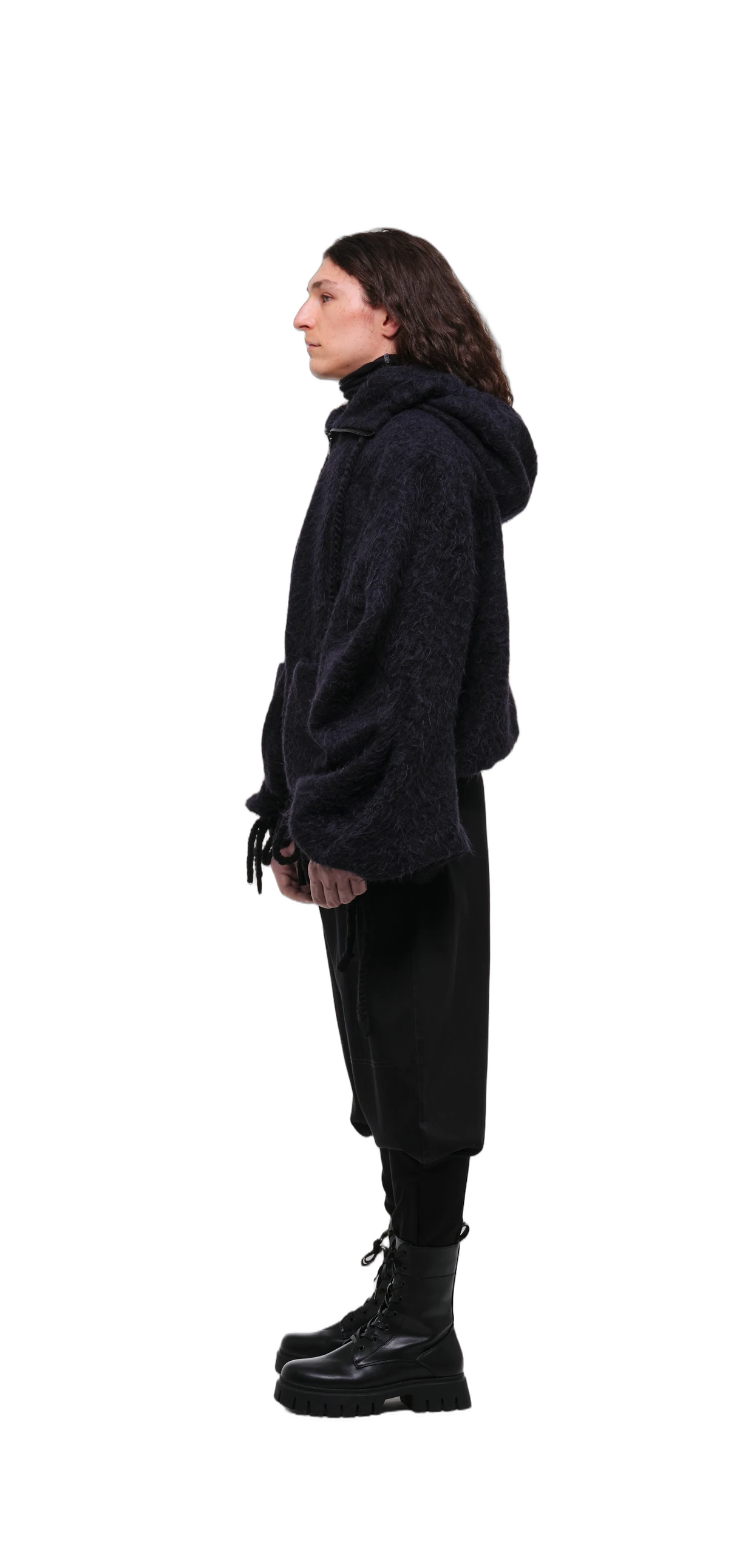 Fluffy Sculptural Zip-Up Hoodie view 11