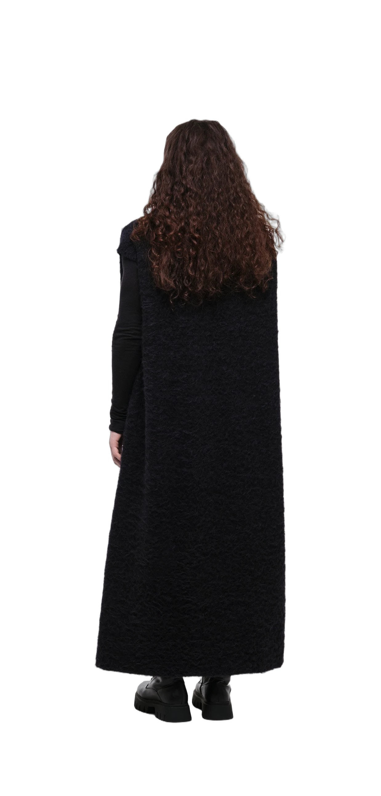 Long Wool Vest (Fluffy Texture) view 7