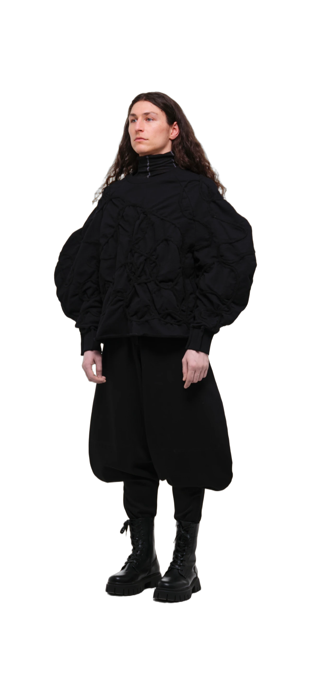 Sweatshirt — Black / Black Thread view 2