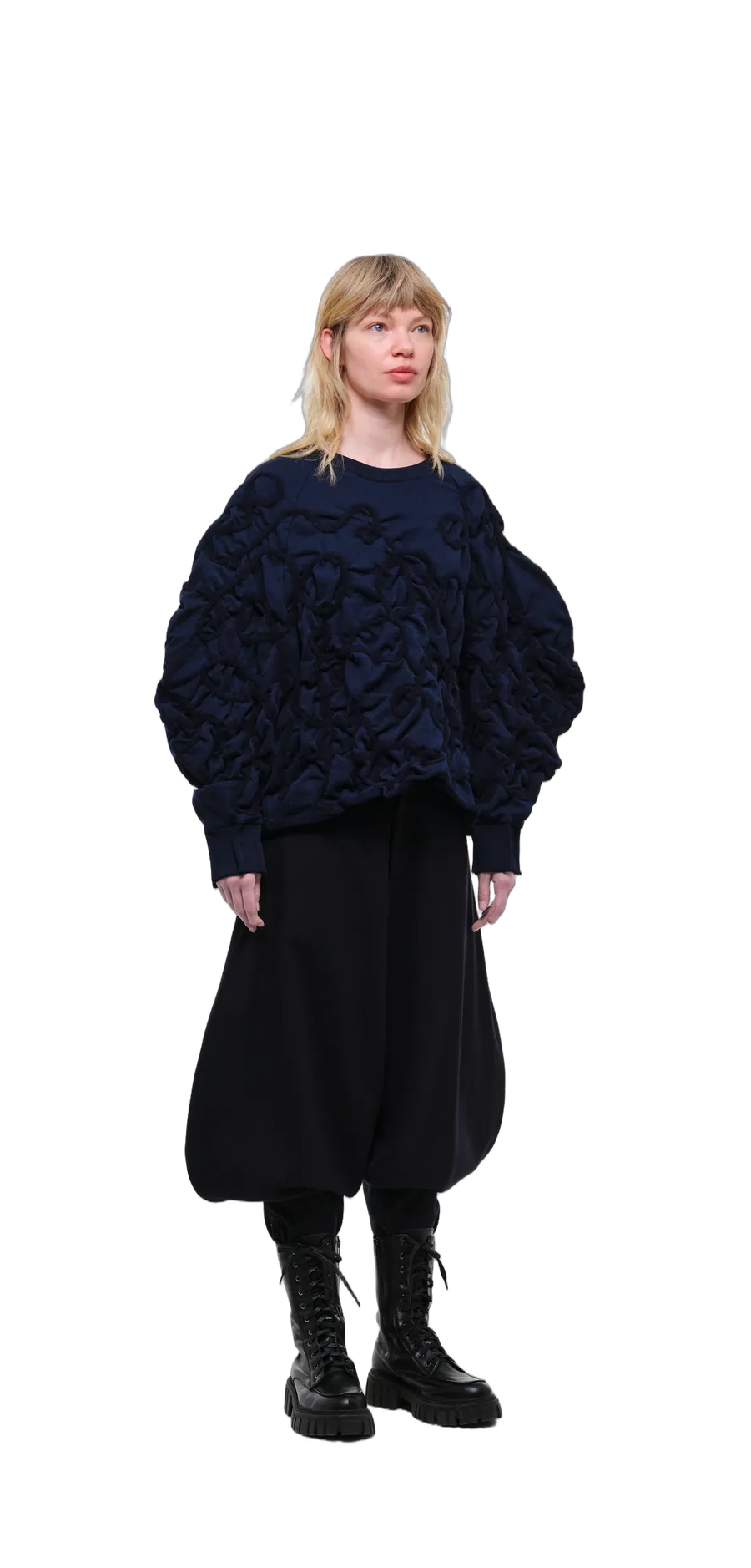 Sweatshirt — Navy / Deep Blue Thread — 360° view