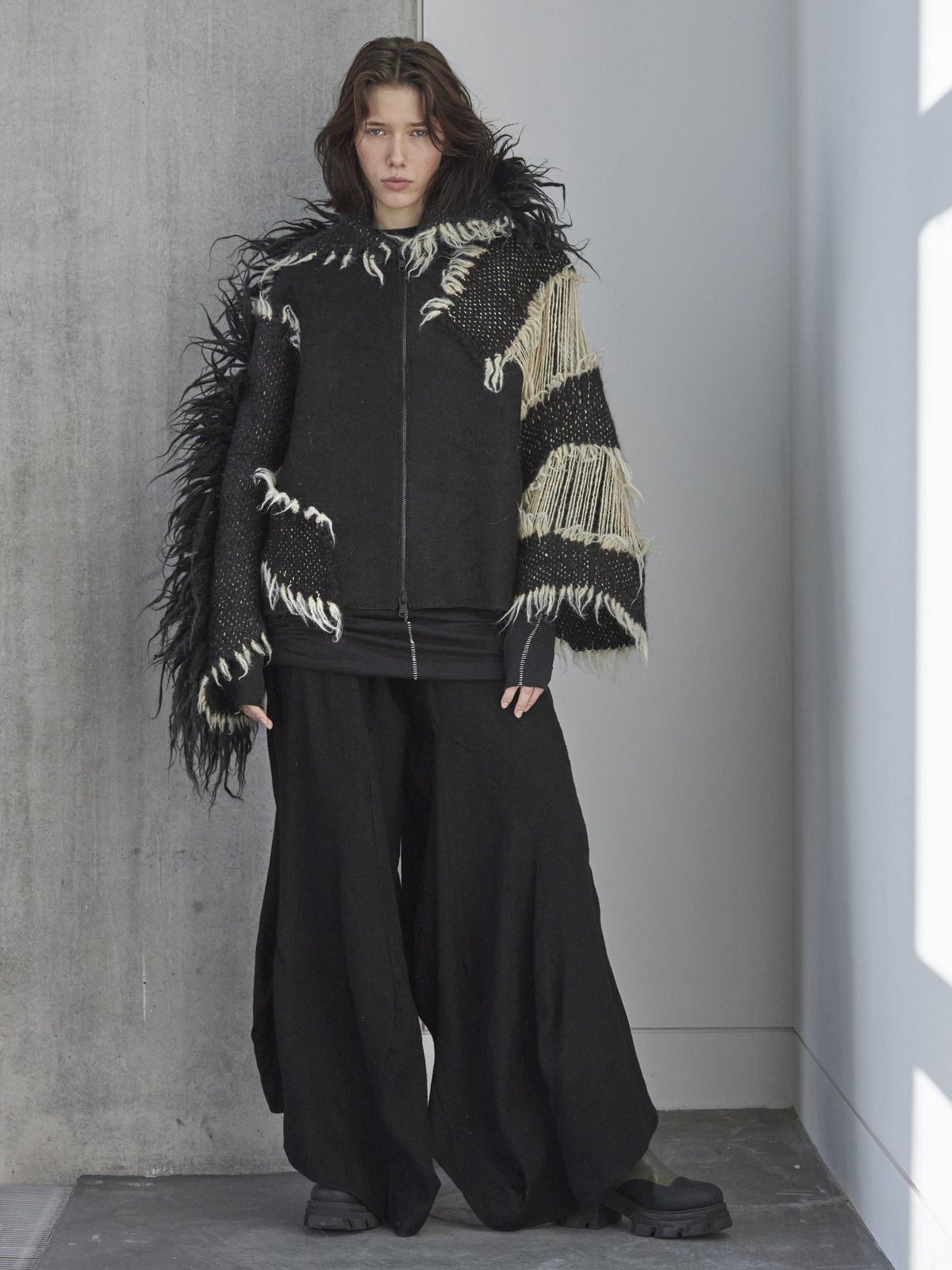 UFW Look 2 — Feathered Cape